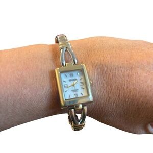Gruen Vintage Diamond Quartz Gold And Silver Tone Ladies Watch